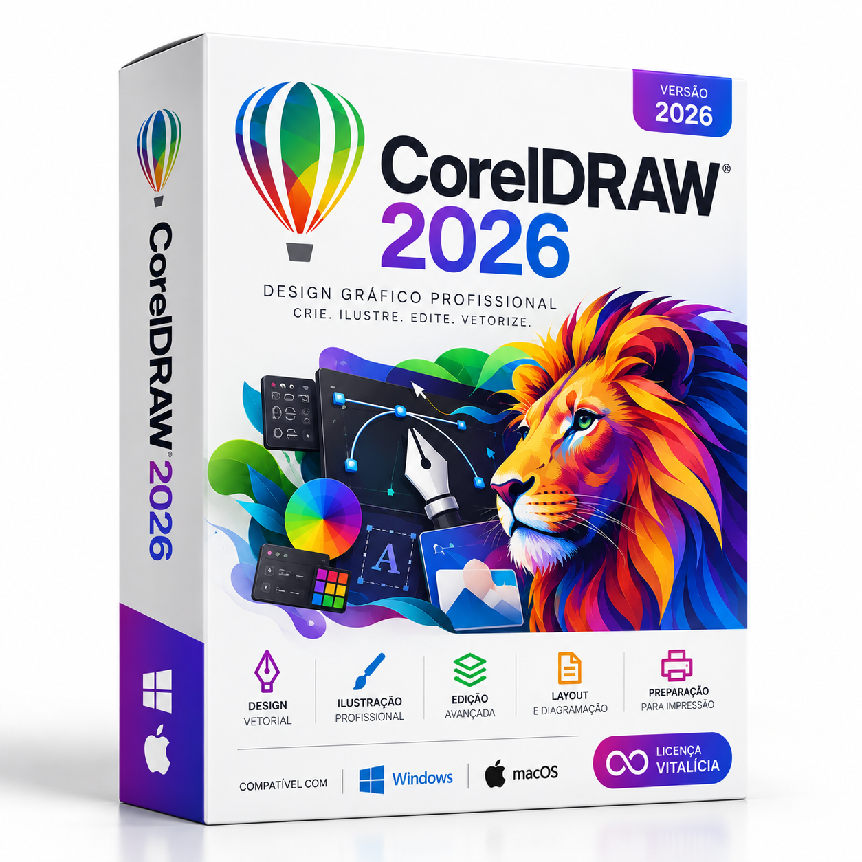 CorelDRAW 2026 Vitalício - Licença para 1 PC