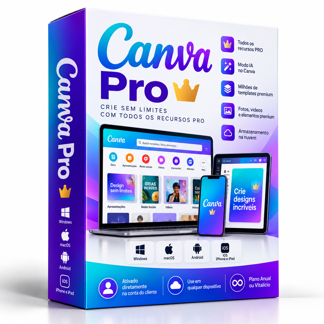 Canva Pro – Ativado na Sua Conta | Todos os Recursos PRO