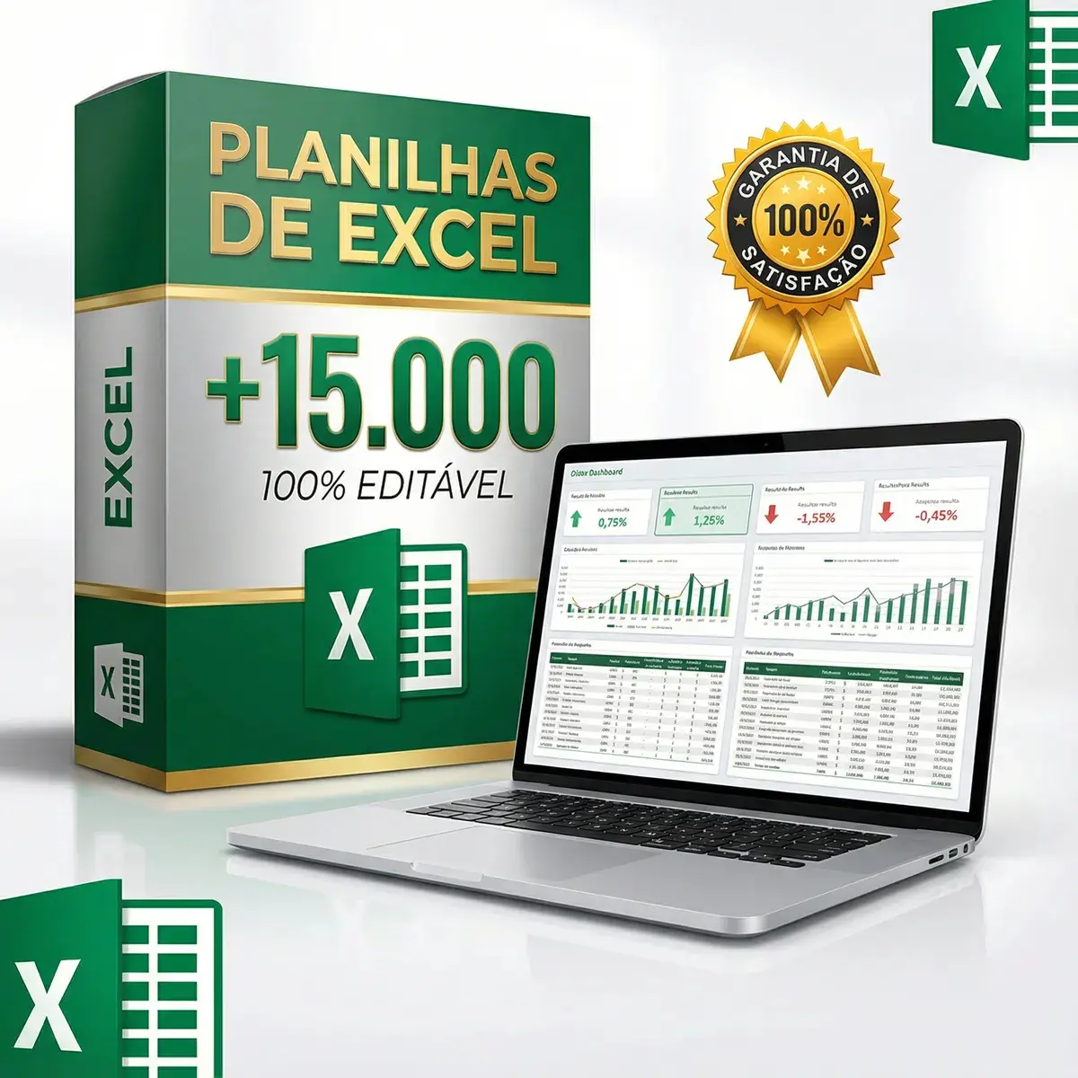 Pack com 15 Mil Planilhas